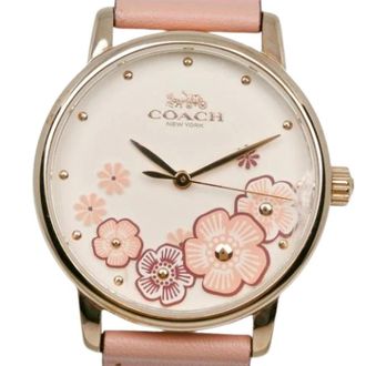 Coach Pre-owned Polshorloge - Dames - Vintage Horloges - Roze - ONE Size - Leer - Vintage