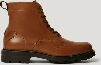 Belstaff Copeland Boot Mens Grain Leather Cognac Size UK 10