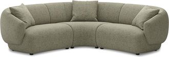 Castlery Auburn Sectional Sofa Customized, Performance Classic Twill Moss, Spill Resistant, Modular for Sofas, Green, Castlery