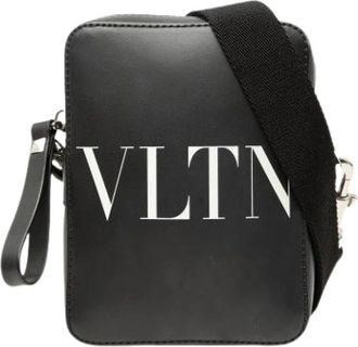 Valentino Pre-owned Crossbody Bag - Dames - Vintage Schoudertas - Zwart - ONE Size - Leer - Vintage