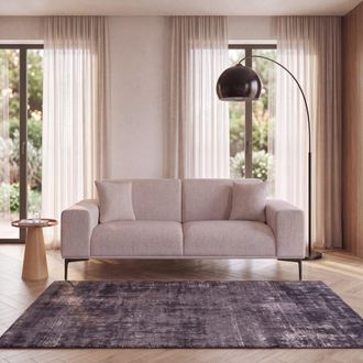 Maisons du monde Sof&aacute; de 2 plazas en tejido de poli&eacute;ster tejido color beige