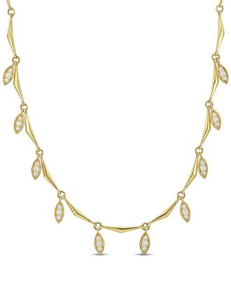 Rina Limor 14K 0.38 Ct. Tw. Diamond Station Necklace