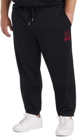 Psycho Bunny Big & Tall Sayer Embroidered Sweatpants in Black at Nordstrom, Size 1X Big