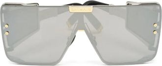 Balmain Zonnebril met vierkant montuur - Zilver