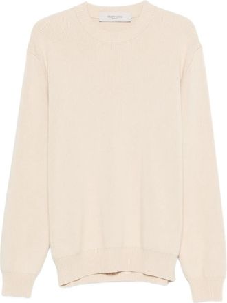 Golden Goose Geribbelde sweater met ronde hals - Beige