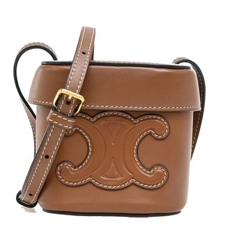 Celine Cuir Triomphe Box Bag Leather Brown Leather Handbag (Pre-Owned)