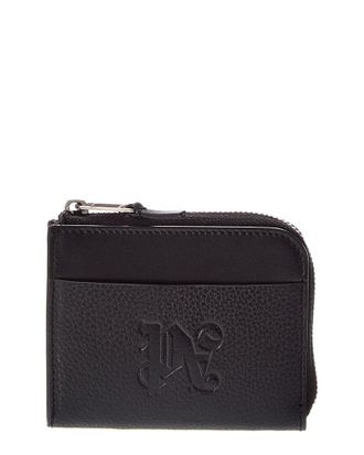 Palm Angels Zip Small Leather Wallet