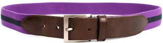 Carolina Herrera Carolina Hererra Brown Leather & Purple Canvas Belt