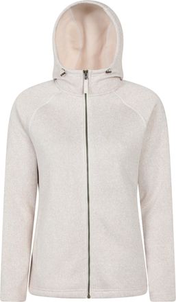 Mountain Warehouse Nevis Full Zip Womens Fleece Jacket - Lightweight, Compact & Breathable Coat with Pockets - For Spring Summer Walking &Travelling Beige Womens Size 12