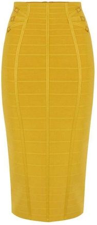 Elisabetta Franchi Rokken, Dames, Geel, S, Rok in 3D gebreide stof