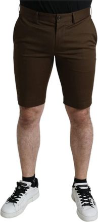 Dolce & Gabbana Bermuda Shorts - Heren - Korte Broeken - Bruin - XS - Katoen - Korte Broeken