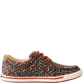 Twisted X Boots Womens Kicks Casual Lace Shoe In Orange/tan Multi