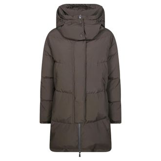 Herno Korte Piumino 2 Lagen - Dames - Jassen - Bruin - Maat: S Polyamide