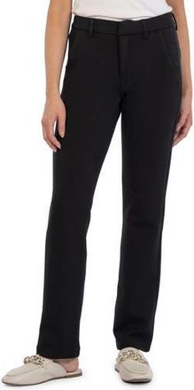 Kut from the Kloth Reese Fab Ab High Waist Slim Straight Leg Ponte Trousers in Black Jm at Nordstrom Rack, Size 10