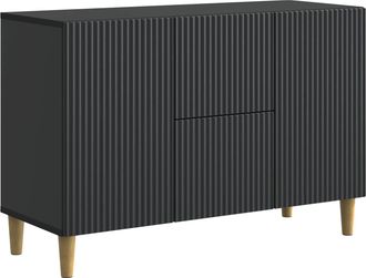 vidaXL Aparador Negro 89 X 34,5 X 60 Cm Madera De Ingenier&iacute;a Vidaxl