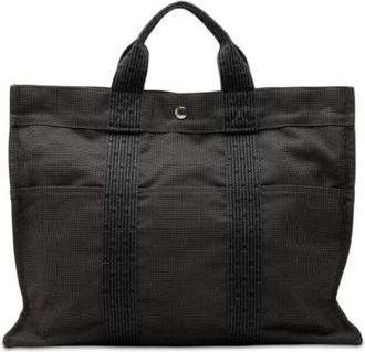 Herm&egrave;s Pre-owned Herline Tote MM - Dames - Vintage Shopper - Grijs - ONE Size - Vintage