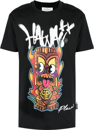 Philipp Plein Pyre graphic T-shirt - men - Cotton - M - Black