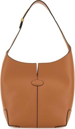 Tod's Orange Leather Bucket Bag