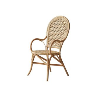 Tikamoon Sill&oacute;n rat&aacute;n en rota Marius con apoyabrazos silla comedor terraza