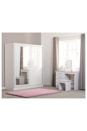 Seconique Nevada 2 Door Sliding Wardrobe in White