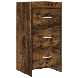 vidaXL Aparador Roble Ahumado 40 X 36 X 80 Cm Madera De Ingenier&iacute;a Vidaxl