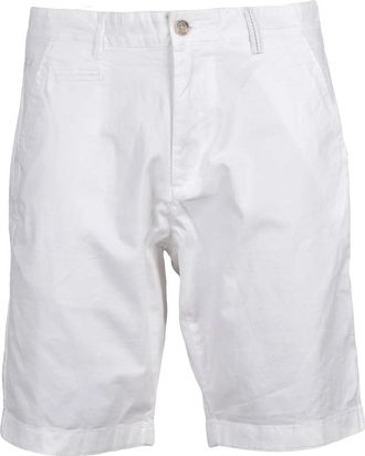 La Martina White Stretch Cotton Bermuda Shorts