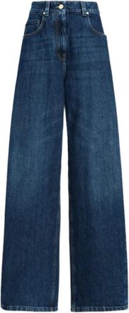 Brunello Cucinelli Denim Broek - Dames - Loose Fit Jeans - Blauw - XS - Denim - Jeans