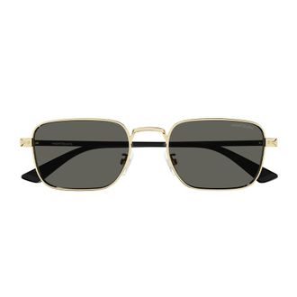 Montblanc Smoke Rectangular Mens Sunglasses MB0339S 001 53