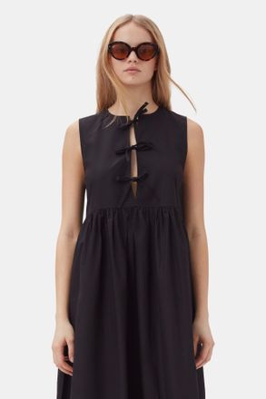 Ganni Chunky Round Sunglasses in Brandy Brown Acetate Womens