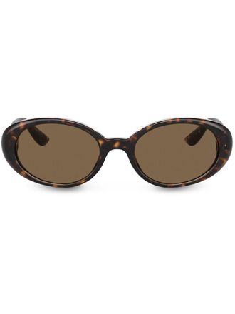 Dolce & Gabbana Eyewear Re-Edition DNA oval-frame sunglasses - Marrone