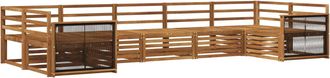 vidaXL Conjunto De Sof&aacute;s De Exterior 7 Uds. Natural Vidaxl