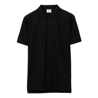 Burberry Pattern Short Sleeve Polo Shirt Black 80431221