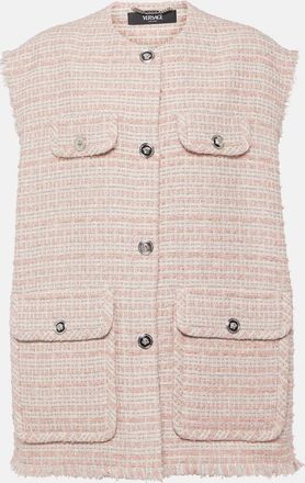 Versace Oversized tweed vest