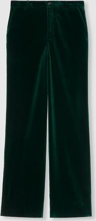 Gucci Soft Stretch Cotton Velvet Pant, Green, Ready-to-wear