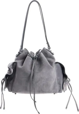 Acne Studios Multipocket Suede Bucket Bag in Cold Grey at Nordstrom