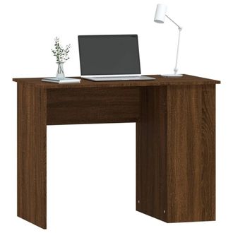Berkfield Home Modern Desk Brown Oak 100x55x75 cm Engineered Wood | Size: 100 x 55 x 75 cm