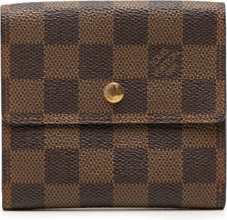 Louis Vuitton Brown Damier Canvas Pvc Leather Wallet (Bi-Fold) (Pre-Owned)