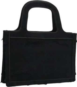 Dior Pre-owned Tote Bags, female, Black, Size: ONE SIZE Pre-owned Vintage Canvas Tote Bag