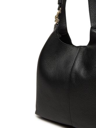 Coccinelle Womens Shopping Bag Black Grained Leather - Shopper-Bags