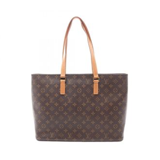 Louis Vuitton Brown Coated Canvas Leather Handbag Tote Bag (Pre-Owned)