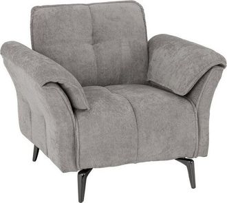 Seconique Seconique - Amalfi 1 Seater Sofa - L83 x W96 x H86 cm - Grey Fabric