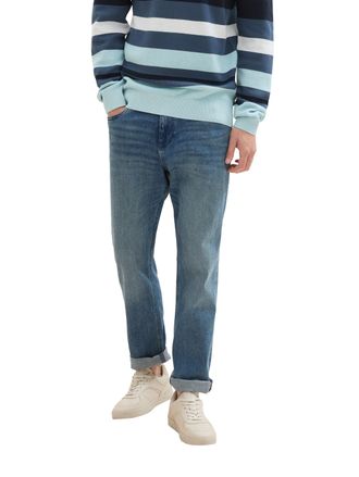 Tom Tailor Slim-fit-Jeans TOM TAILOR Josh, Herren, Gr. 30, L&auml;nge 34, blau (clean mid stone blau denim), Denim/Jeans, Obermaterial: 98% Baumwolle, 2% Elasthan, un