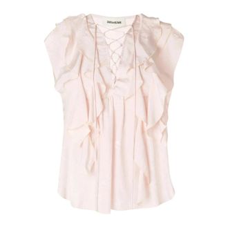 Zadig&Voltaire Top Time con allacciatura - - Tops - Donna - Rosa - S