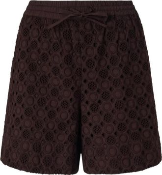 Pinko Liz Shorts - Dames - Korte Broeken - Bruin - M - Katoen - Korte Broeken