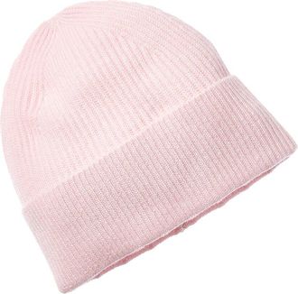Amicale Cashmere Cuffed Rib Knit Cashmere Hat
