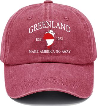 Generic Make America Go Away Hat, Greenland Hat, Make America Go Away Baseball Cap Claret