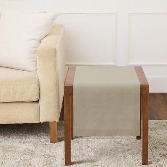 Solino Home Linen Table Runner for Dining Table, Holiday and Everyday Table Decor - Fete in Vintage Khaki at Nordstrom, Size Xx-Small