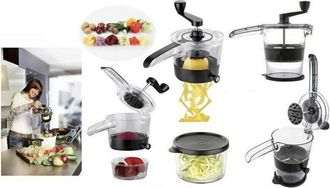 Trade Shop Trade Shop - Affettatrice Spiralfix Taglia Verdure Spirale Affetta Julienne Cucina