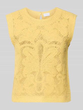 Jake*s Pullunder mit Rundhalsausschnitt in GELB, Gr&ouml;&szlig;e XXL