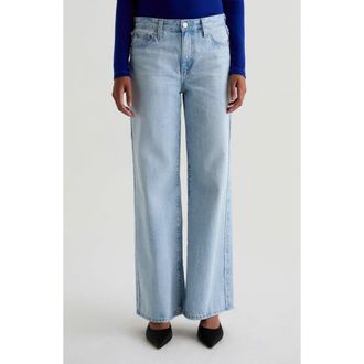 AG - Adriano Goldschmied Saige Mid Rise Wide Leg Jeans in Blindsided at Nordstrom, Size 33